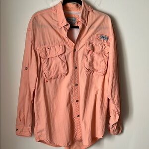 Bimini Bay Outfitters LTD Large Men's Peach Jacket Shirt